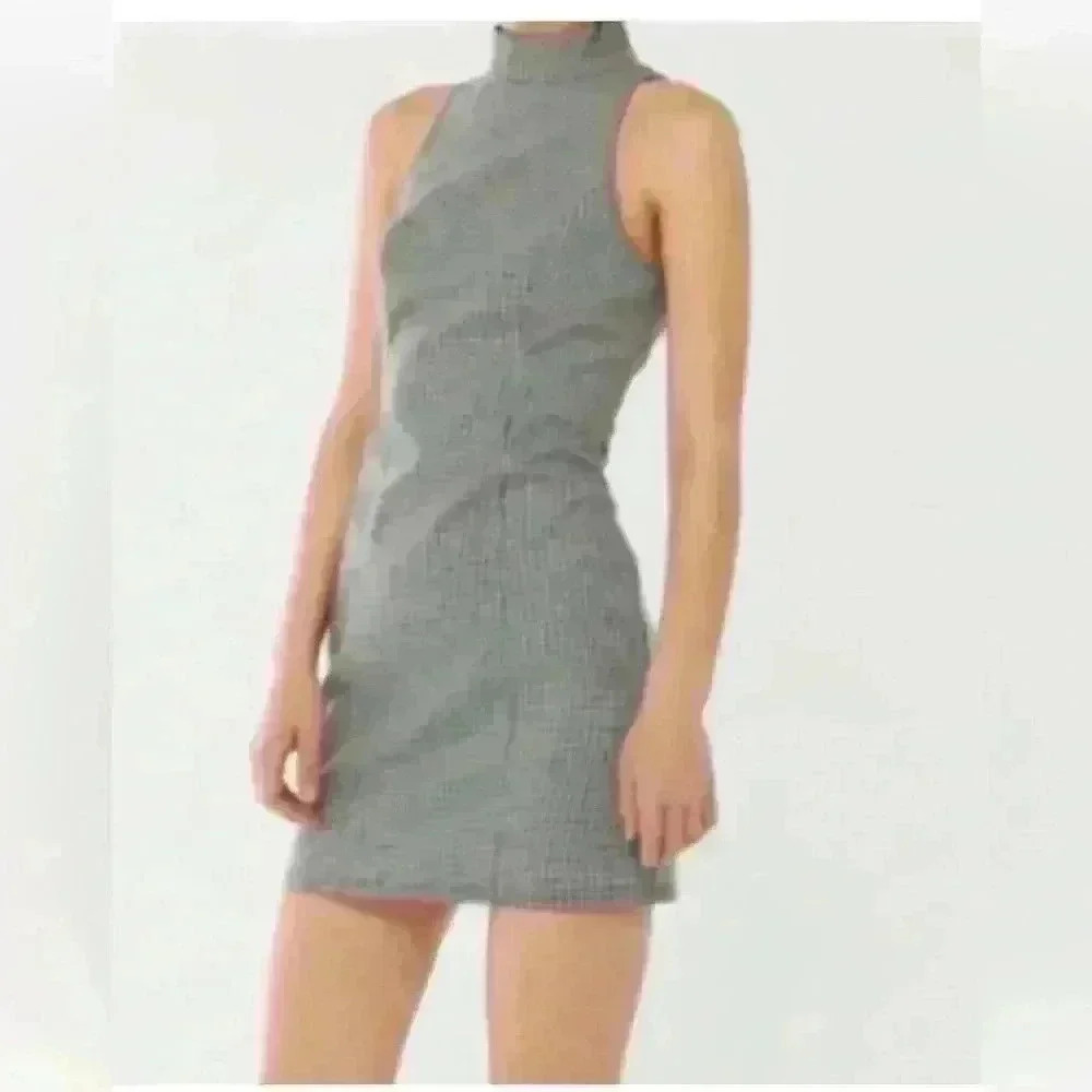 Urban outfitters Checkered‎ Sleeveless black white UO Dress sz small
